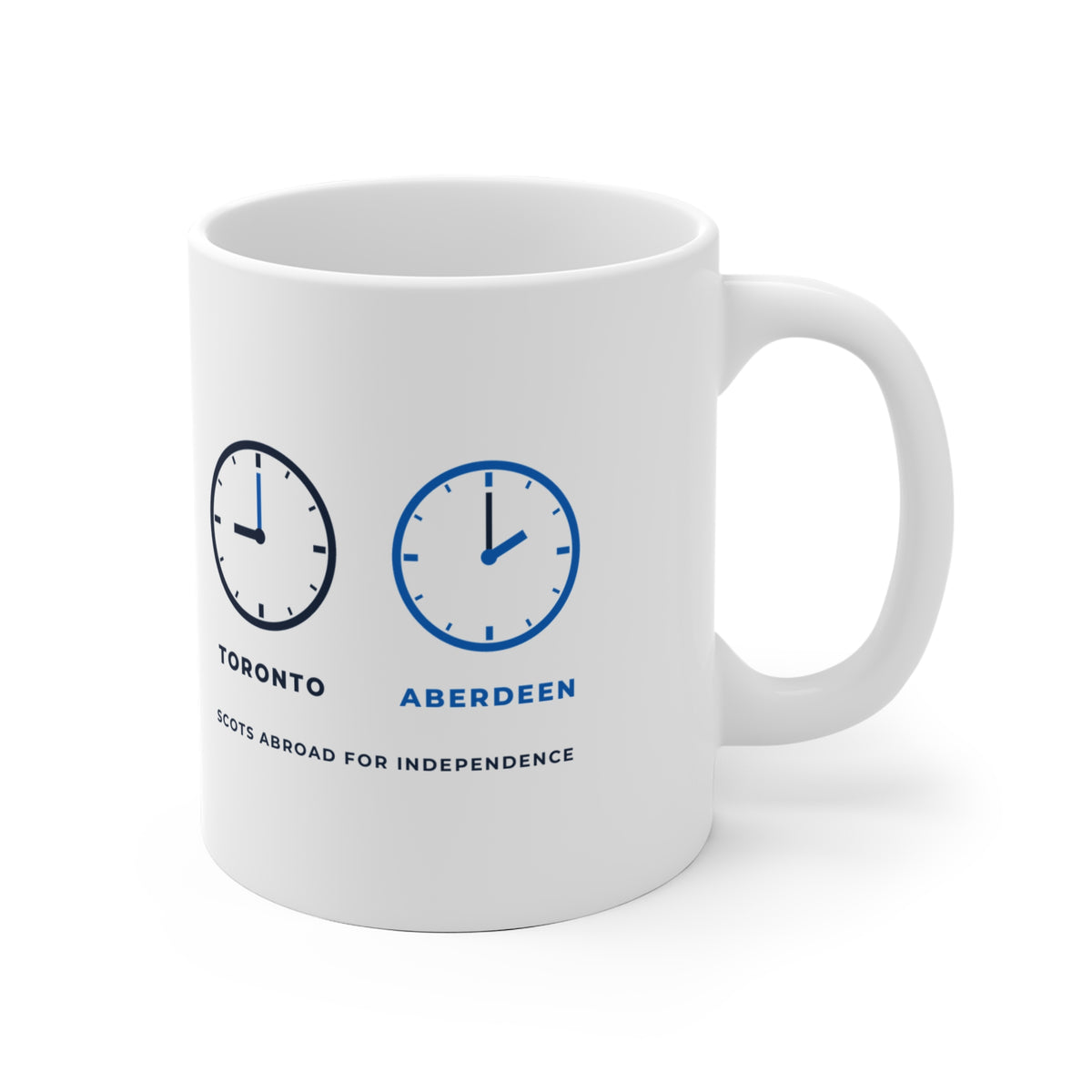 "My Body's in Toronto, My Heart's in Aberdeen" Mug (EU Shipping) | Scottish Expat Time-Zone Gift