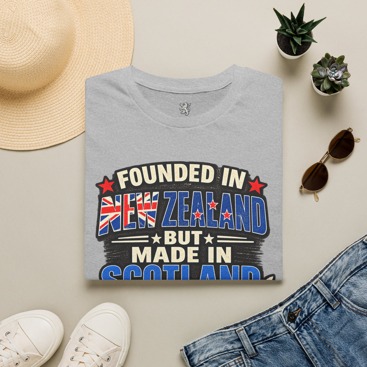 New Zealand Founded But Made in Scotland T‑Shirt