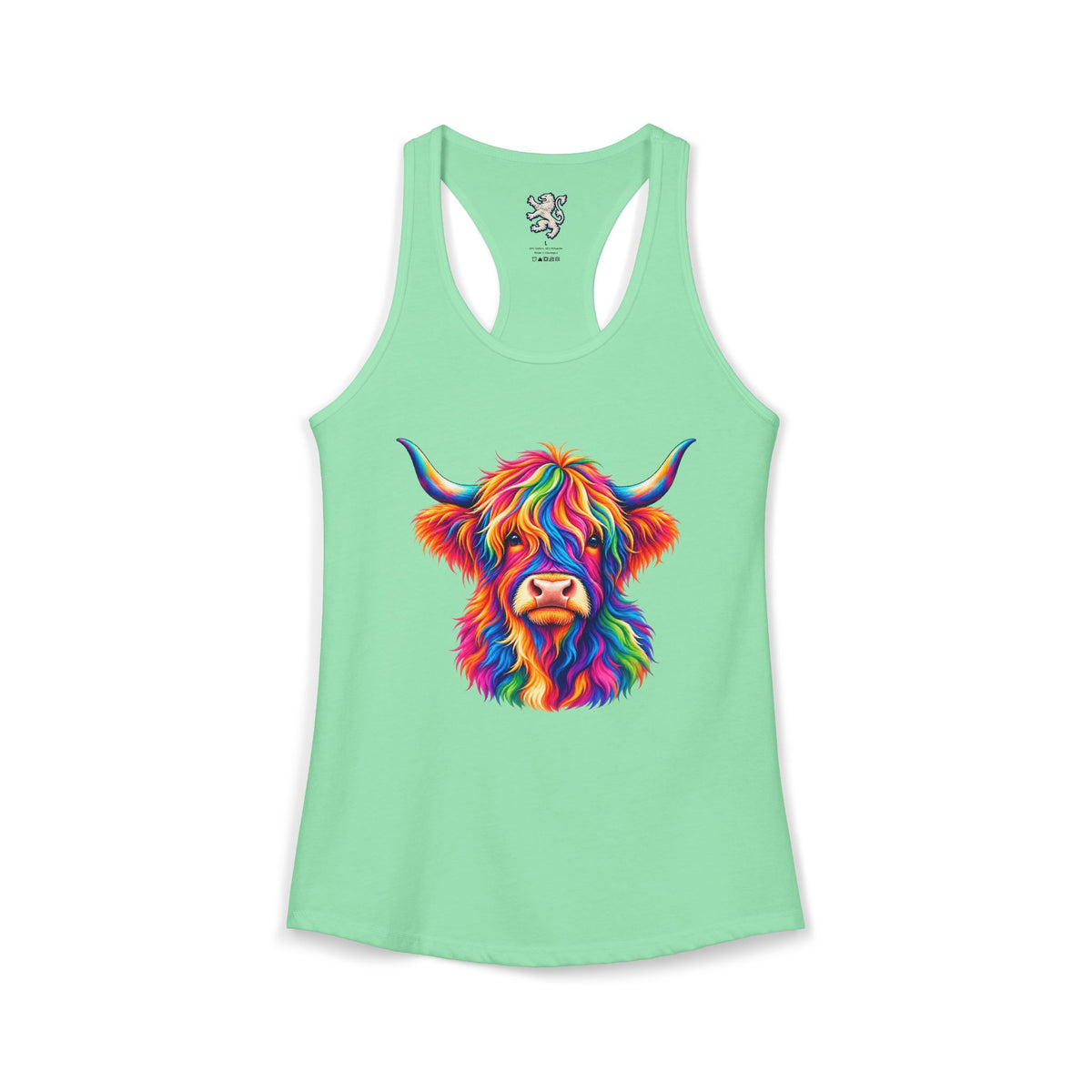 Rainbow Highland Cow - Women's Ideal Racerback Tank