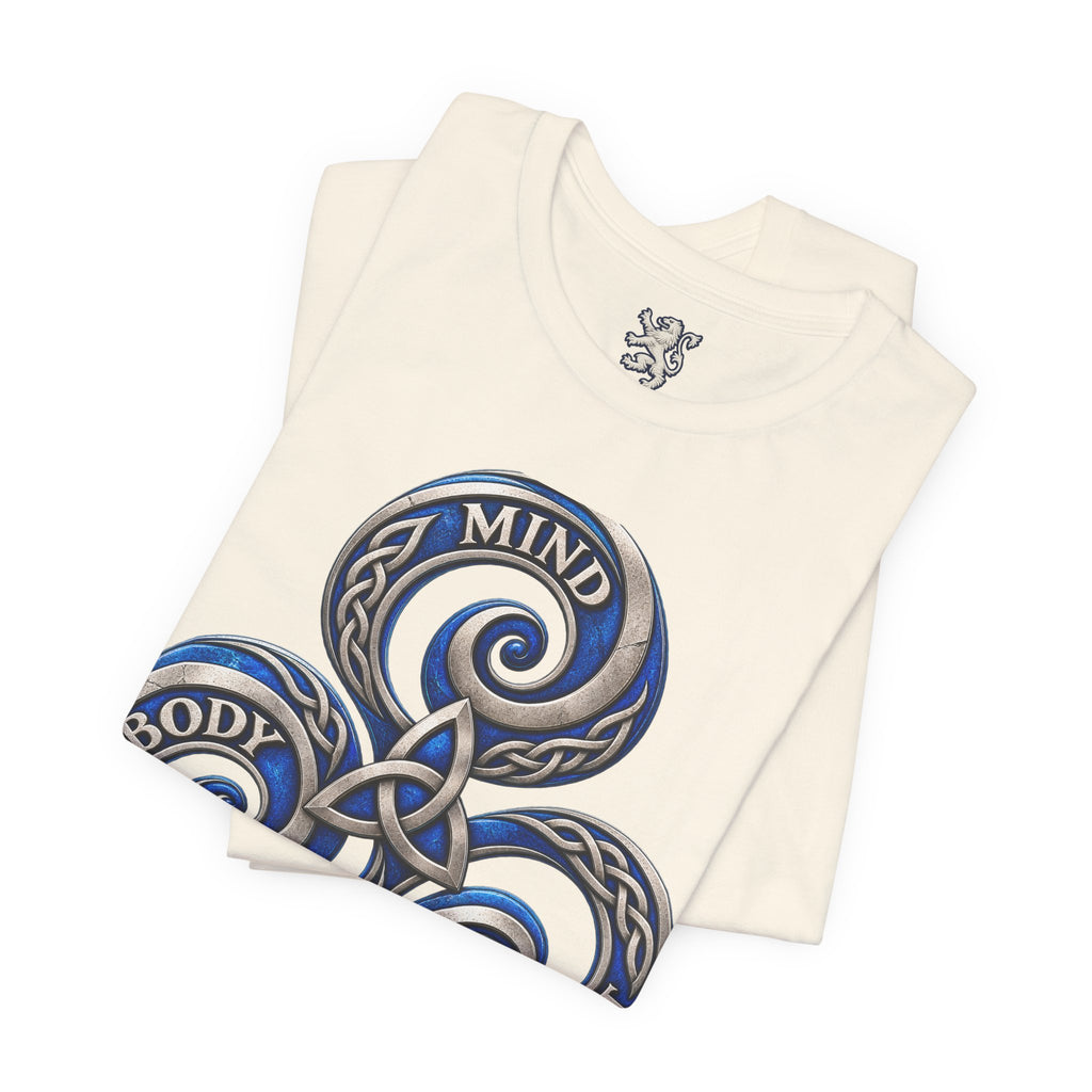 Mind Body Spirit Triskelion T-Shirt — Celtic Wellness Tee
