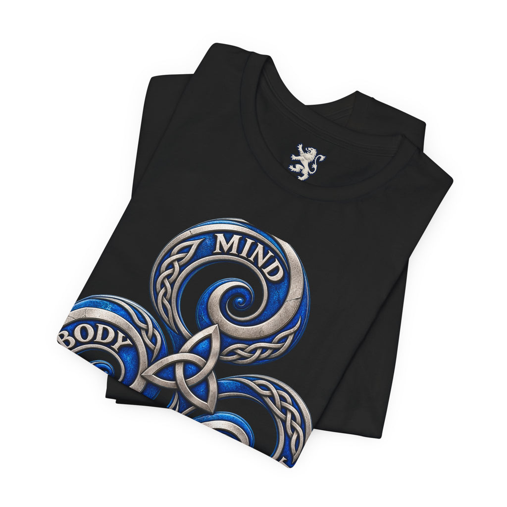 Mind Body Spirit Triskelion T-Shirt — Celtic Wellness Tee