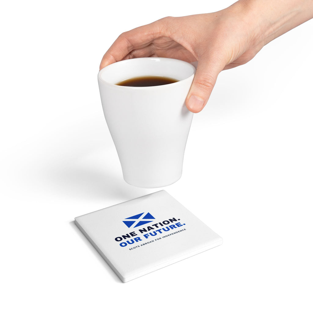 "One Nation. Our Future." Scottish Independence Coaster | Saltire Gift