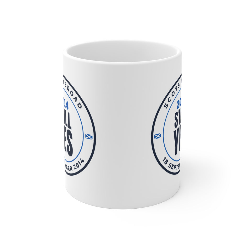 "2014 Still Yes" Scottish Independence Mug (Asia & Middle East Shipping) | 11oz Retro Referendum Badge Mug