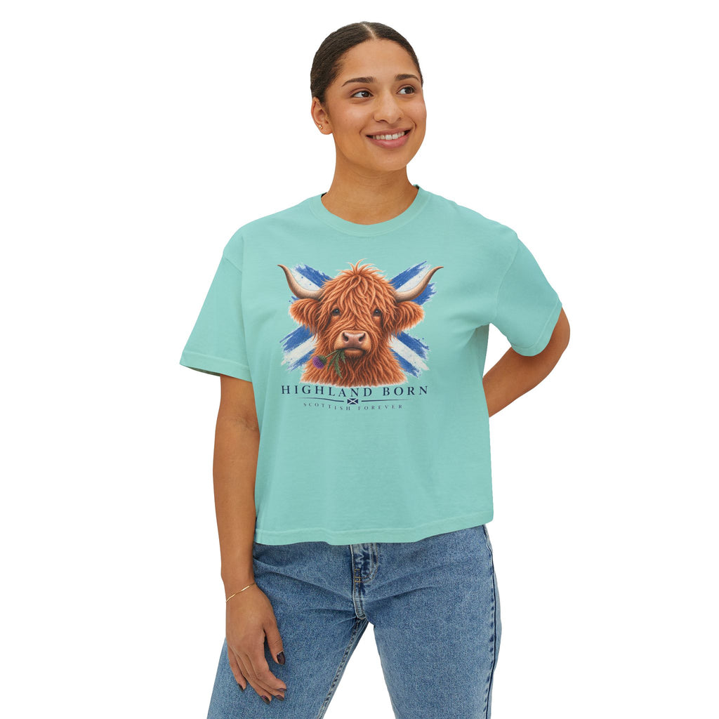 Highland Born Cow — Women's Boxy T-Shirt