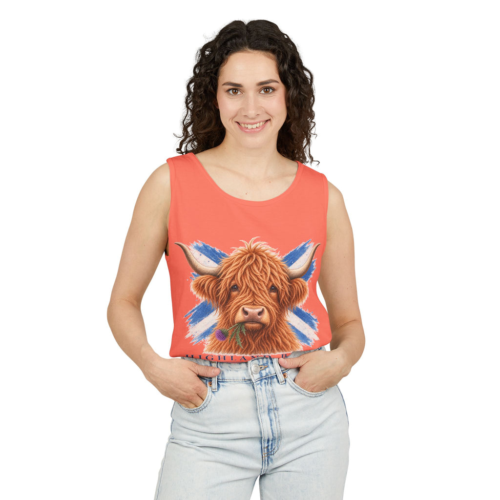 Highland Born - Scottish Cow Tank Top
