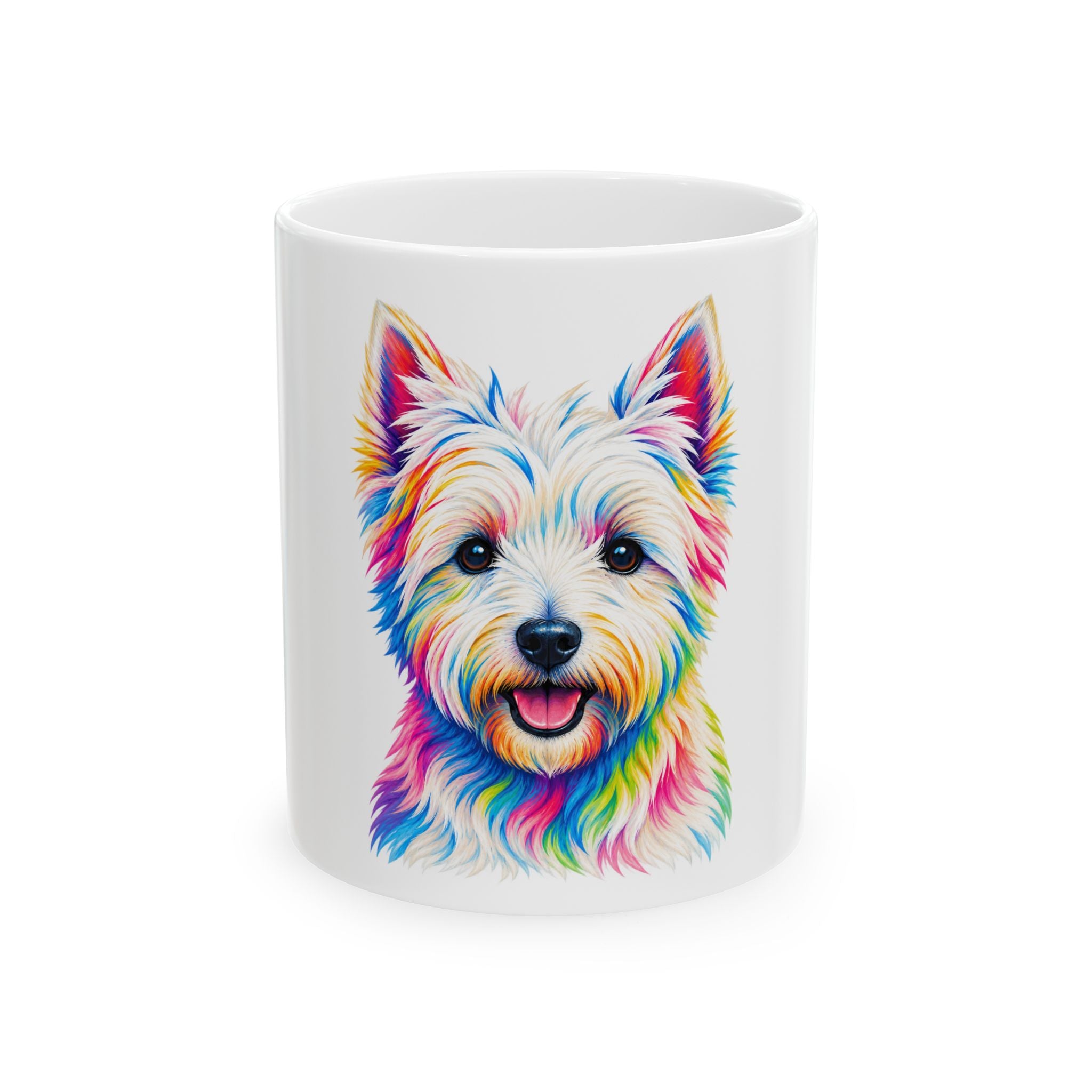 Westie Rainbow Ceramic Mug — (11oz & 15oz)