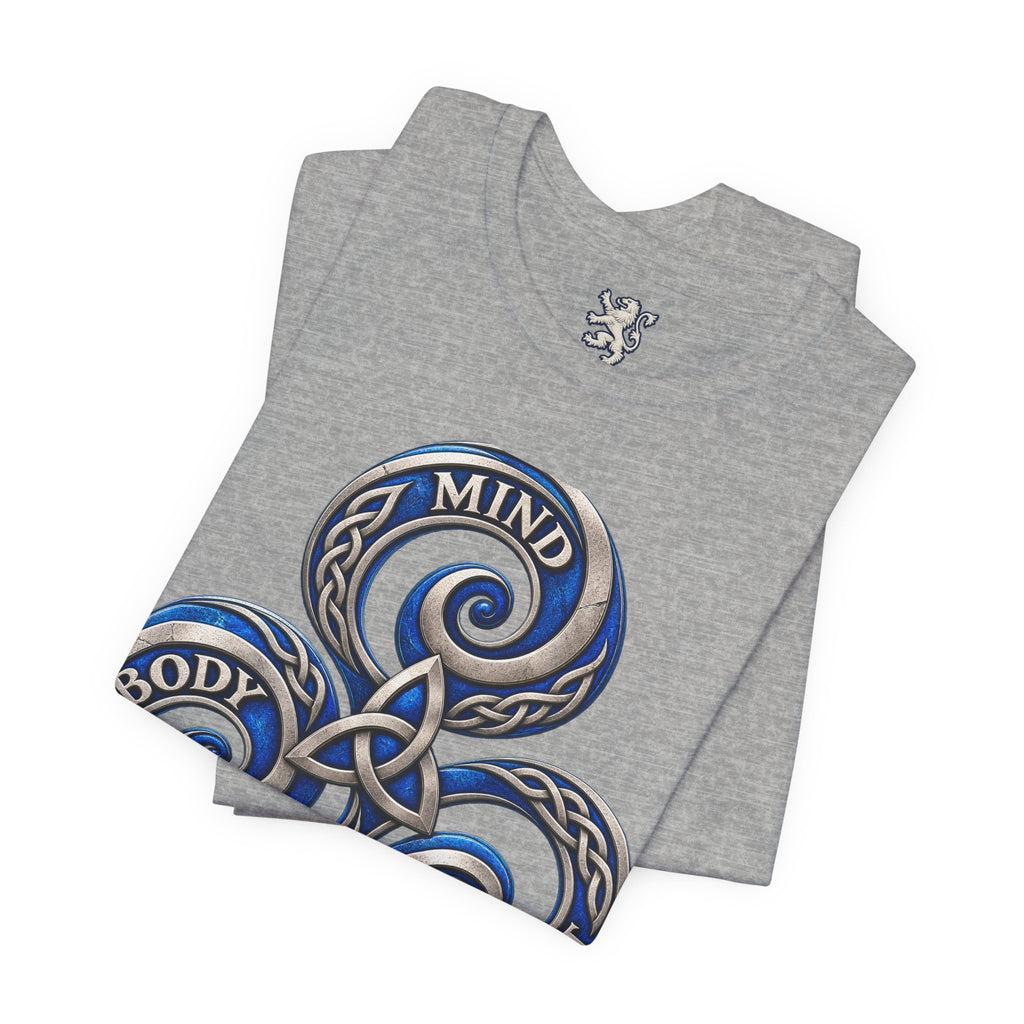 Mind Body Spirit Triskelion T-Shirt — Celtic Wellness Tee