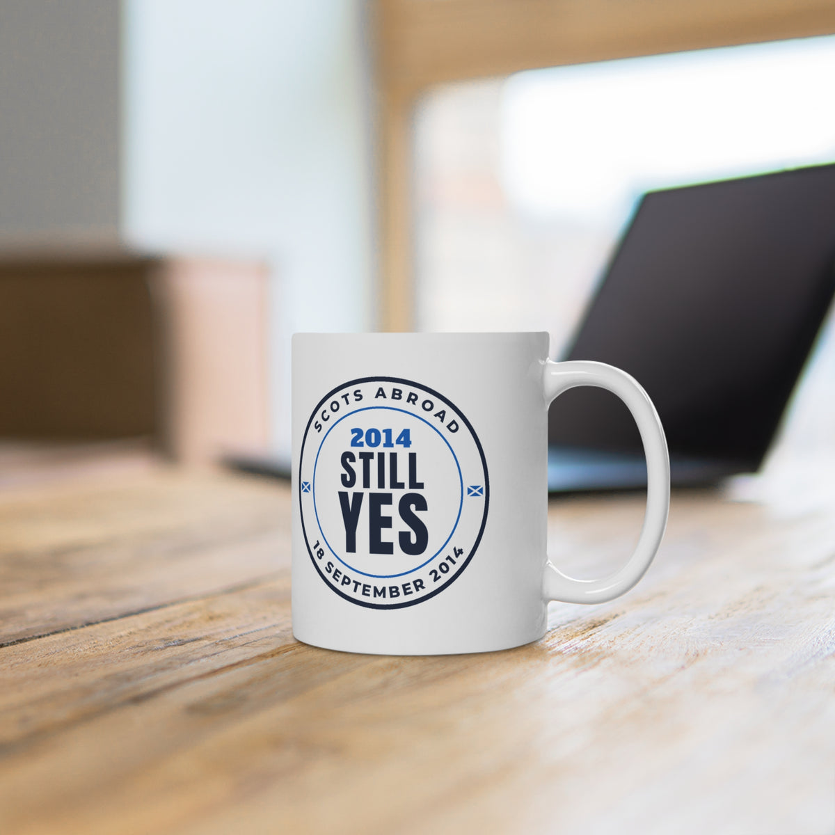 "2014 Still Yes" Scottish Independence Mug (EU Shipping) | 11oz Retro Referendum Badge Mug