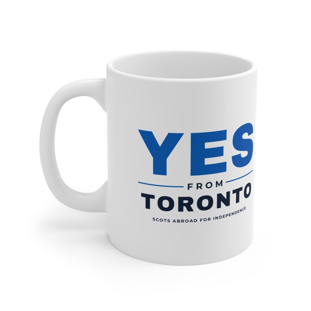 "Yes from Toronto" Scottish Independence Mug (Asia & Middle East Shipping) | 11oz Scots in Canada Gift