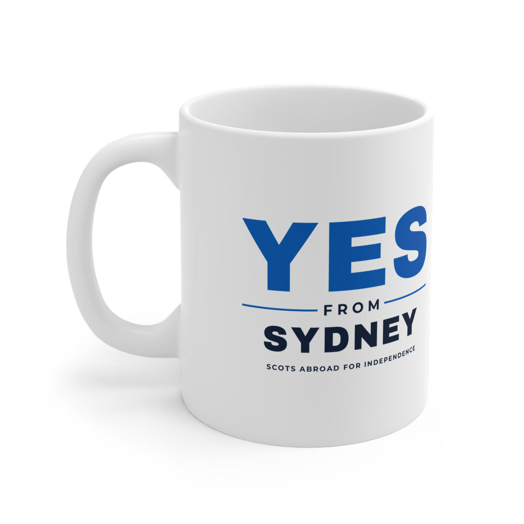 "Yes from Sydney" Scottish Independence Mug | 11oz Scots in Australia Gift