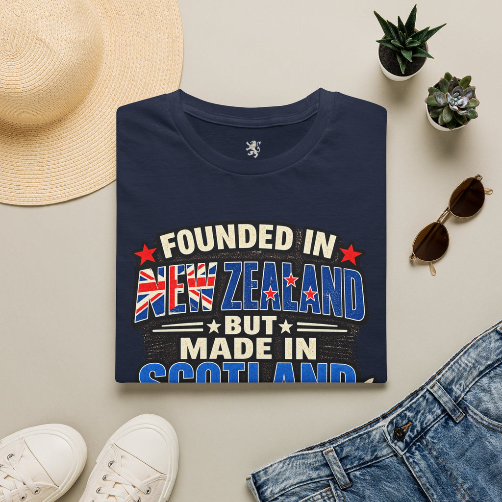 New Zealand Founded But Made in Scotland T‑Shirt