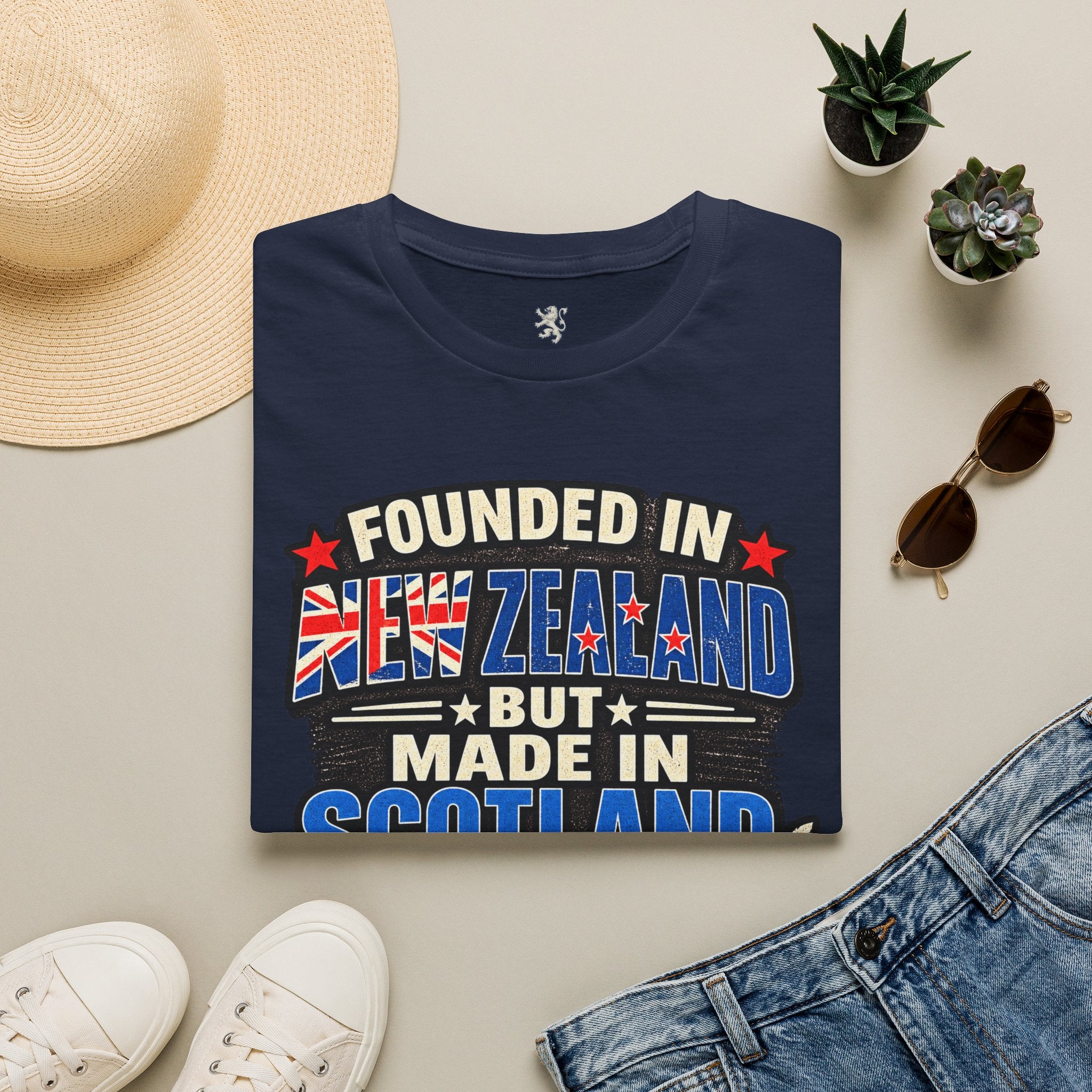 New Zealand Founded But Made in Scotland T‑Shirt