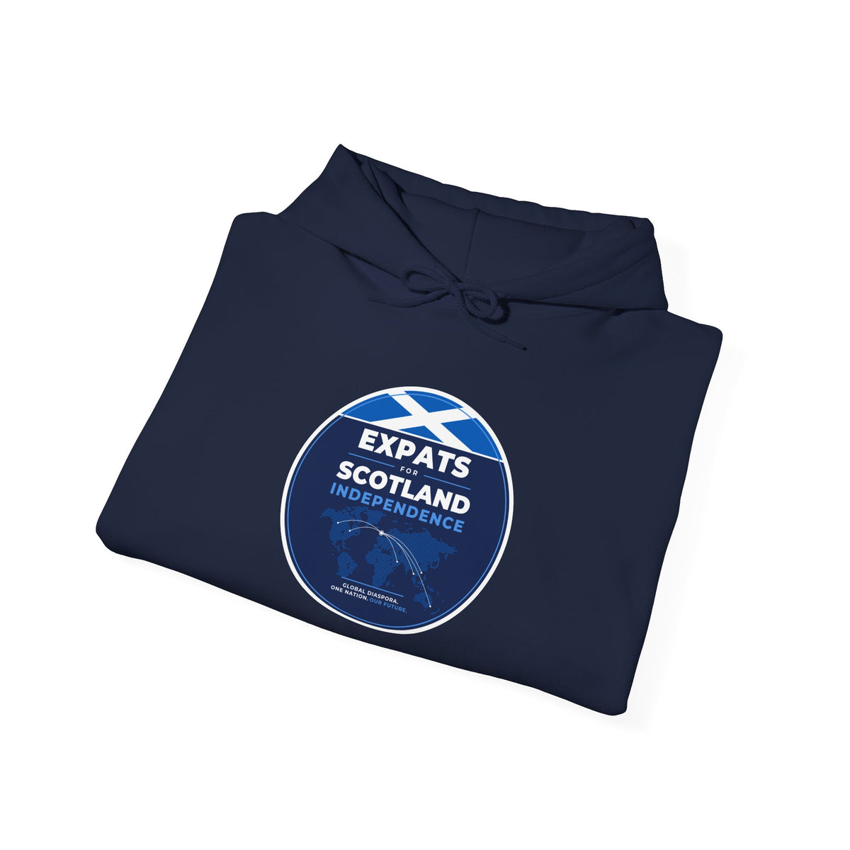 Expats for Scotland Independence Logo Hoodie | Scots Abroad Saltire Pullover