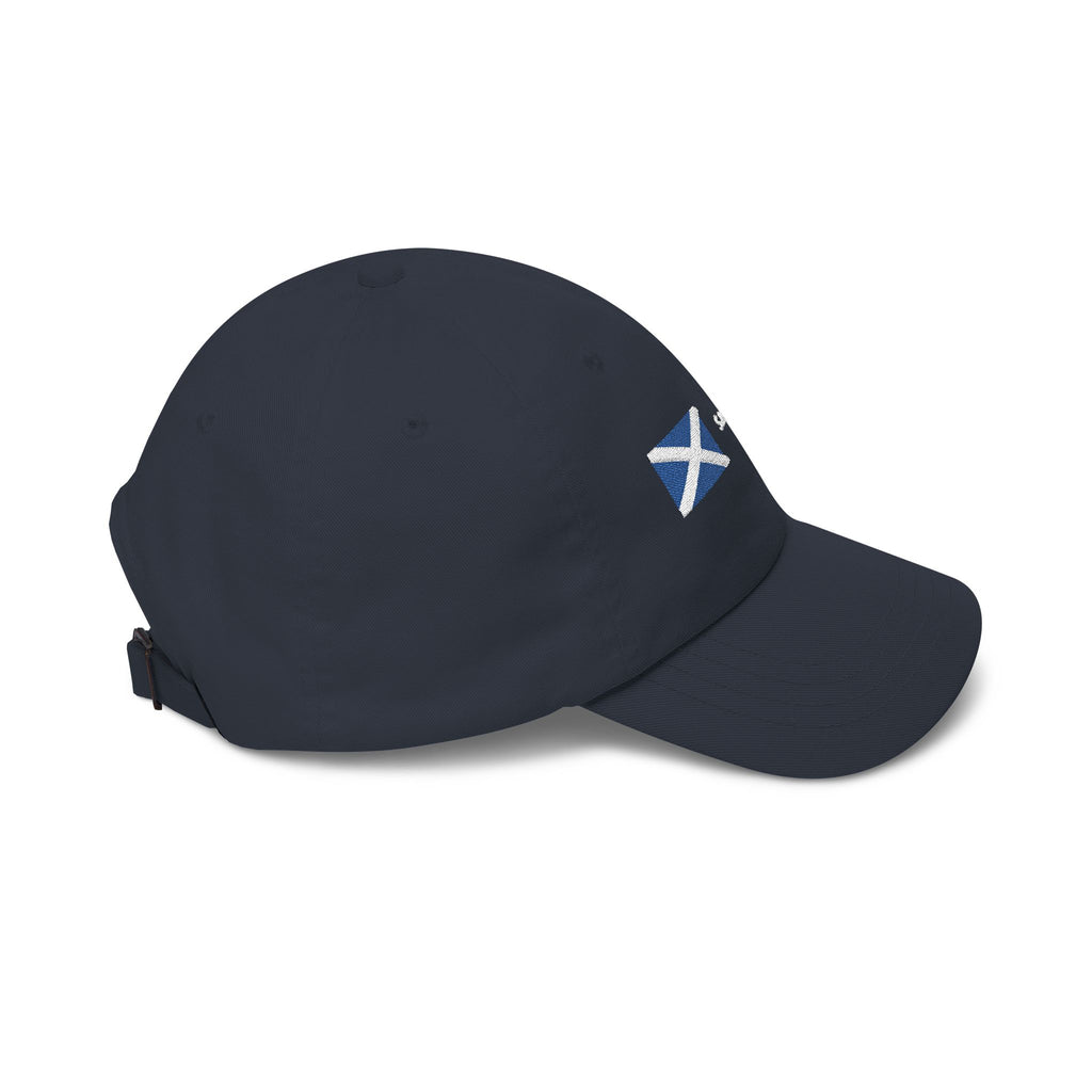 "Saor Alba" Embroidered Dad Cap | Scottish Gaelic Saltire Hat for Scots Abroad