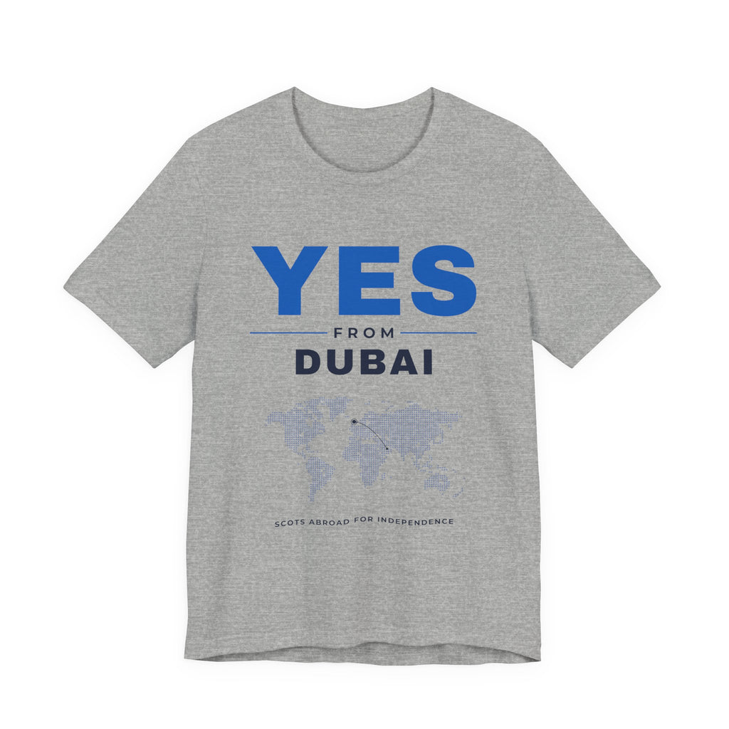"Yes from Dubai" Scottish Independence T-Shirt (Australia & NZ Shipping) | Scots in the UAE Tee