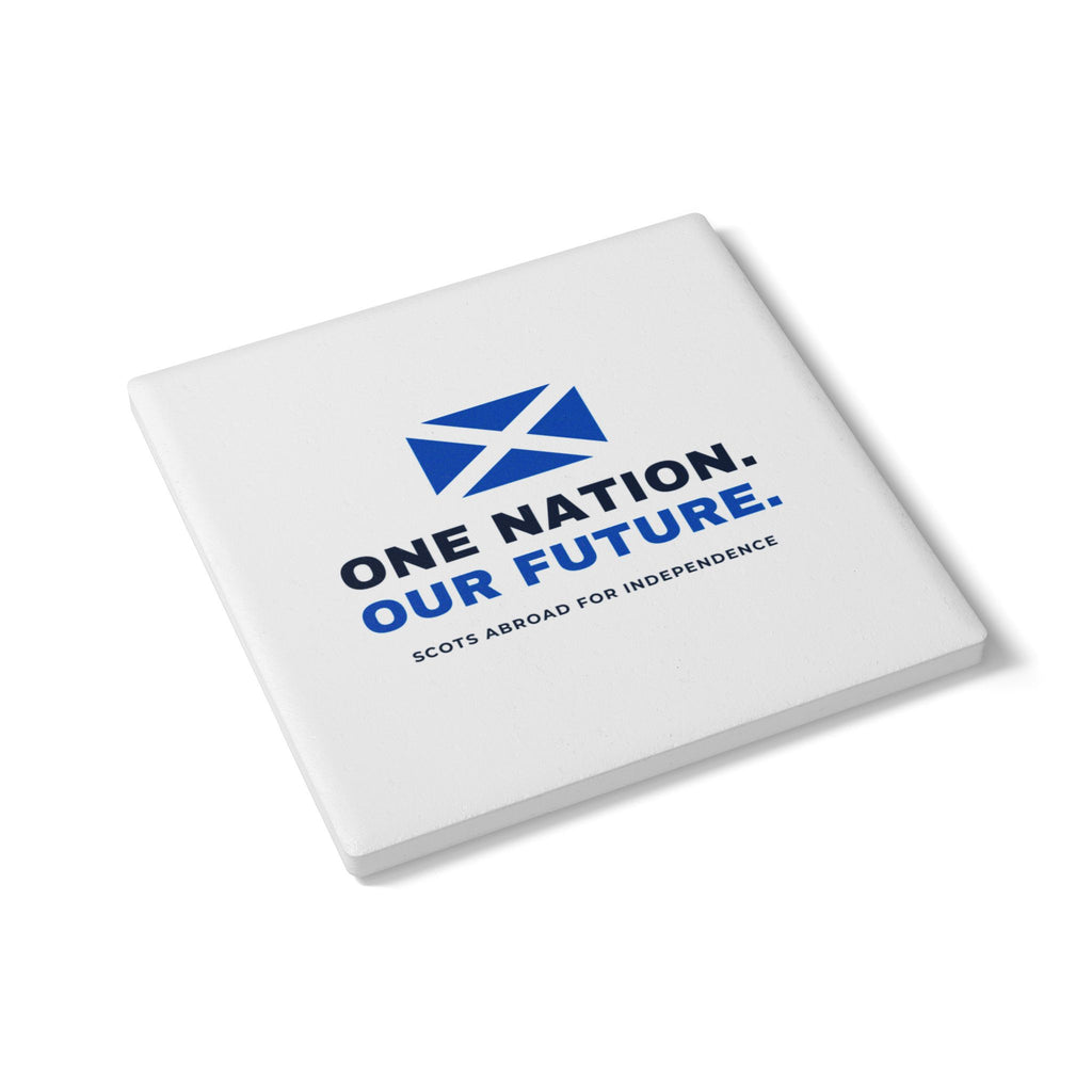 "One Nation. Our Future." Scottish Independence Coaster | Saltire Gift