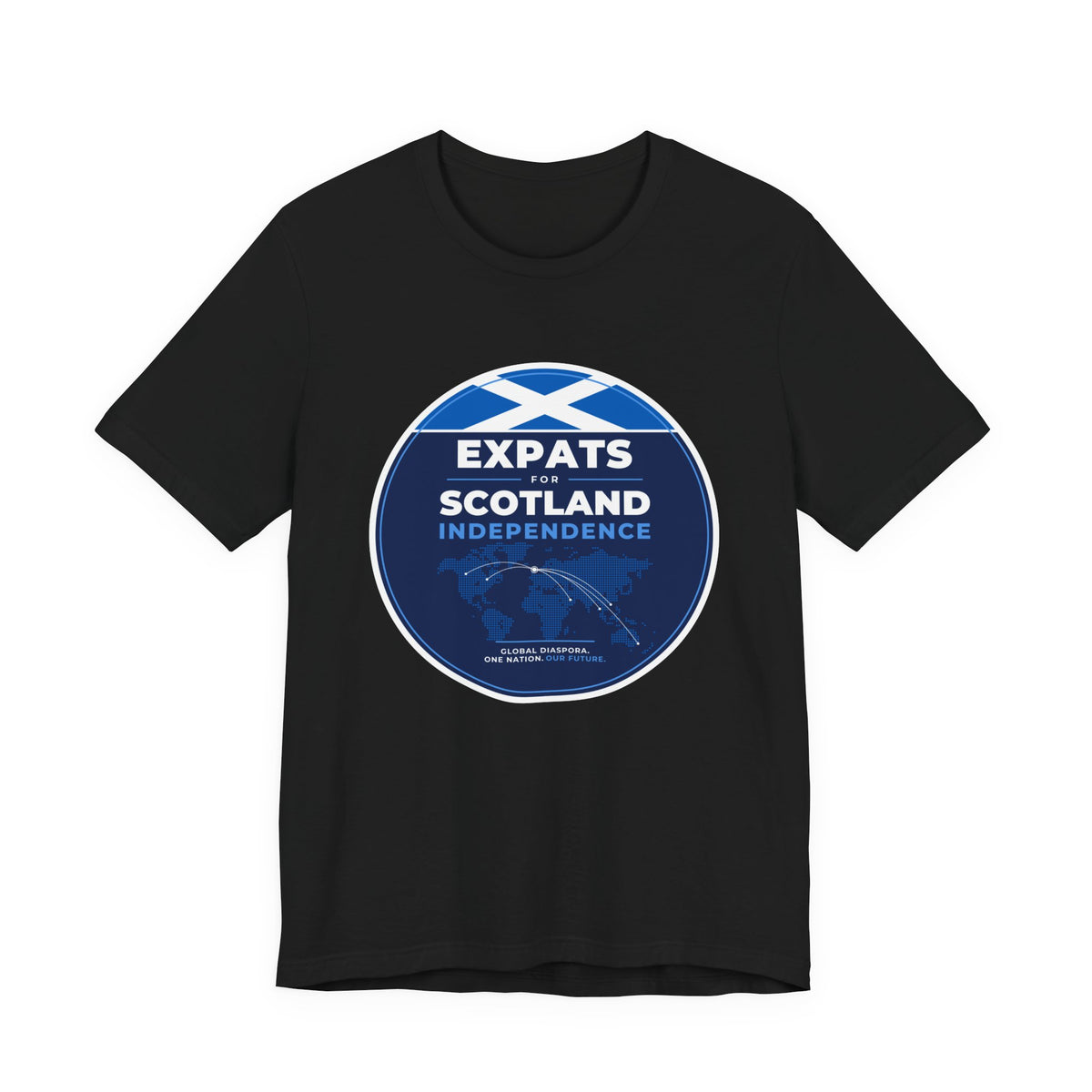 Expats for Scotland Independence Logo T-Shirt | Global Scottish Diaspora Tee