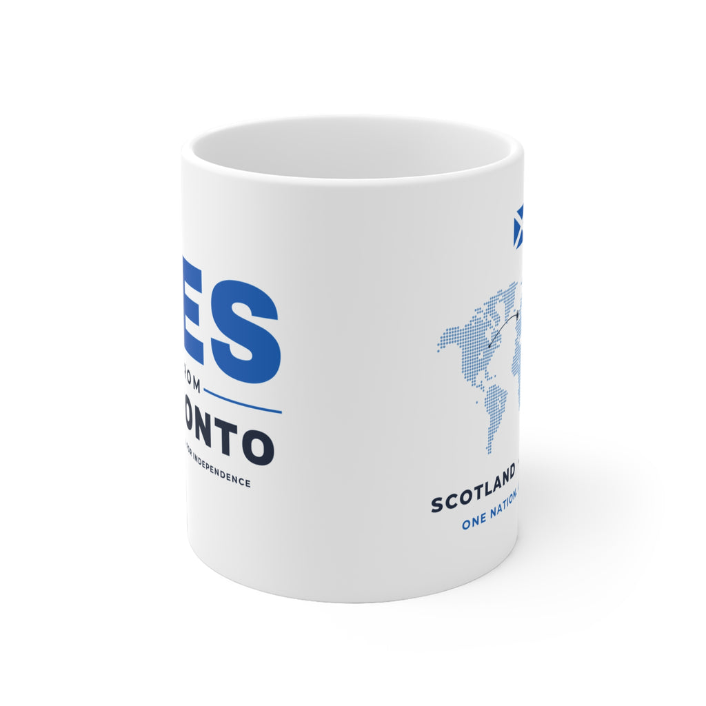 "Yes from Toronto" Scottish Independence Mug (EU Shipping) | 11oz Scots in Canada Gift