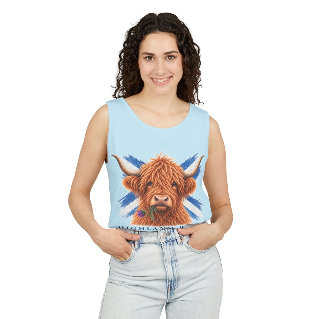 Highland Born - Scottish Cow Tank Top