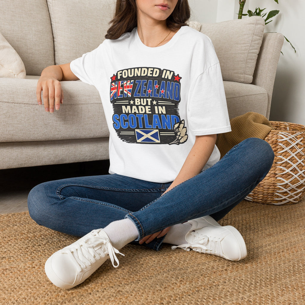 New Zealand Founded But Made in Scotland T‑Shirt