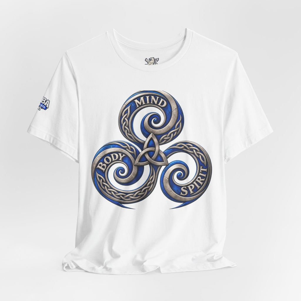 Mind Body Spirit Triskelion T-Shirt — Celtic Wellness Tee