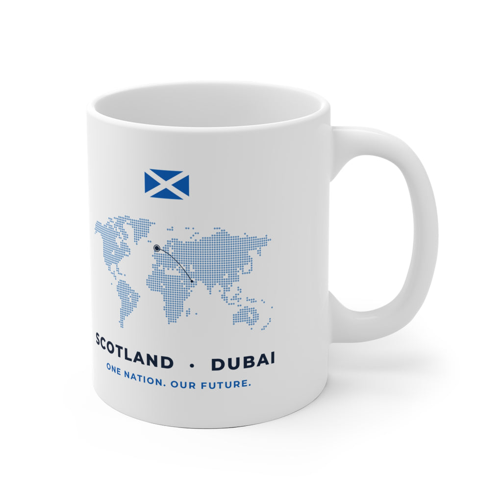 "Yes from Dubai" Scottish Independence Mug (EU Shipping) | 11oz Scots in the UAE Gift