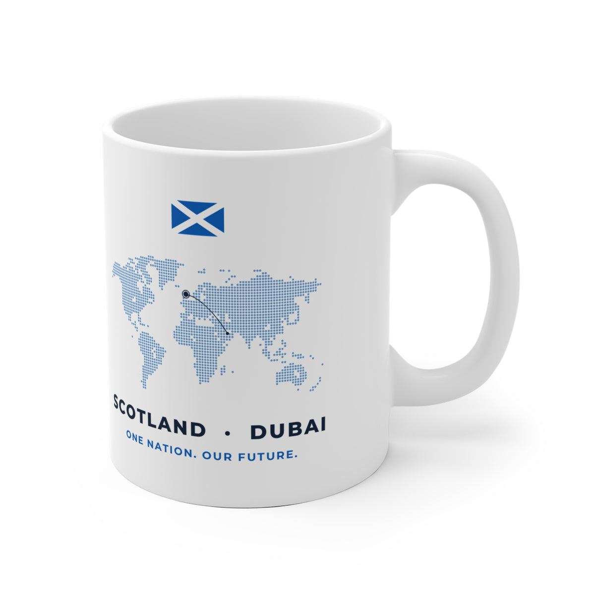 "Yes from Dubai" Scottish Independence Mug (EU Shipping) | 11oz Scots in the UAE Gift