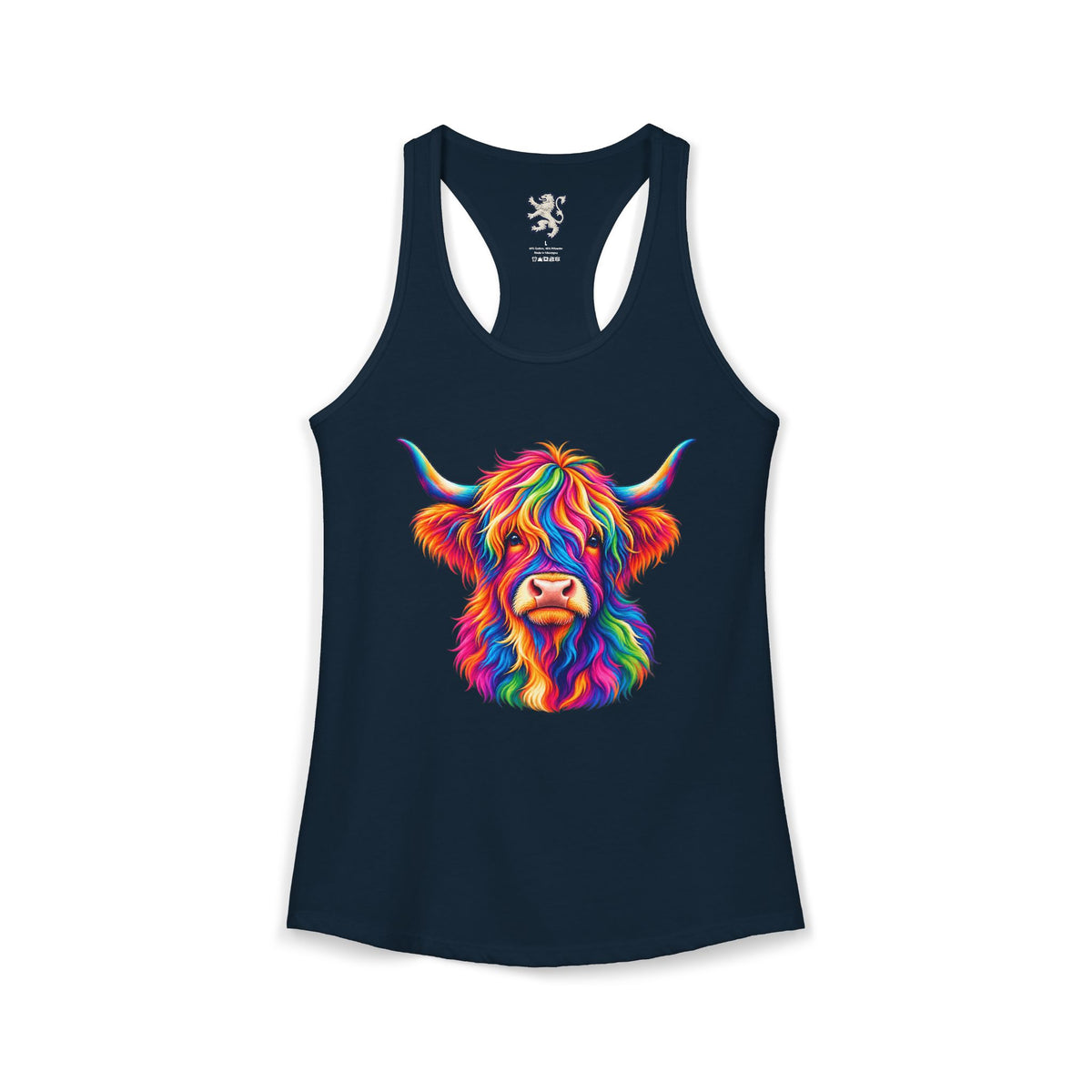 Rainbow Highland Cow - Women's Ideal Racerback Tank