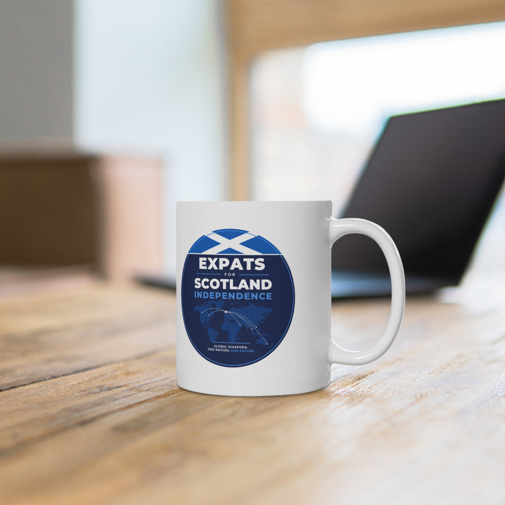 Expats for Scotland Independence Logo Mug (EU Shipping) | 11oz Scottish Expat Gift