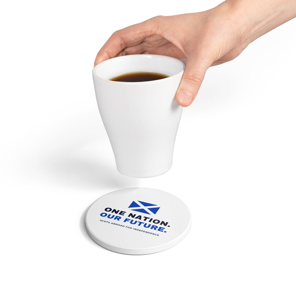 "One Nation. Our Future." Scottish Independence Coaster | Saltire Gift