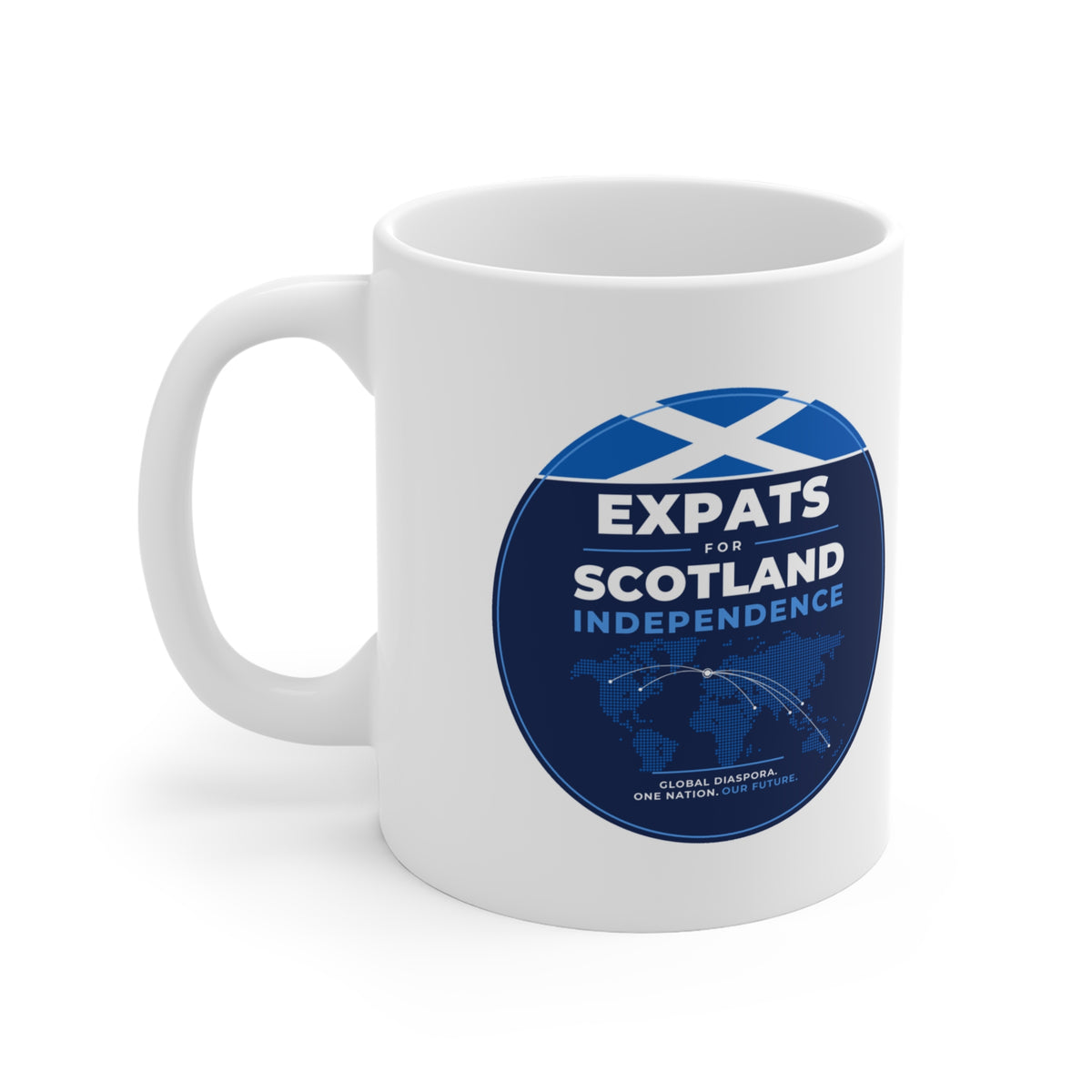 Expats for Scotland Independence Logo Mug (Asia & Middle East Shipping) | 11oz Scottish Expat Gift