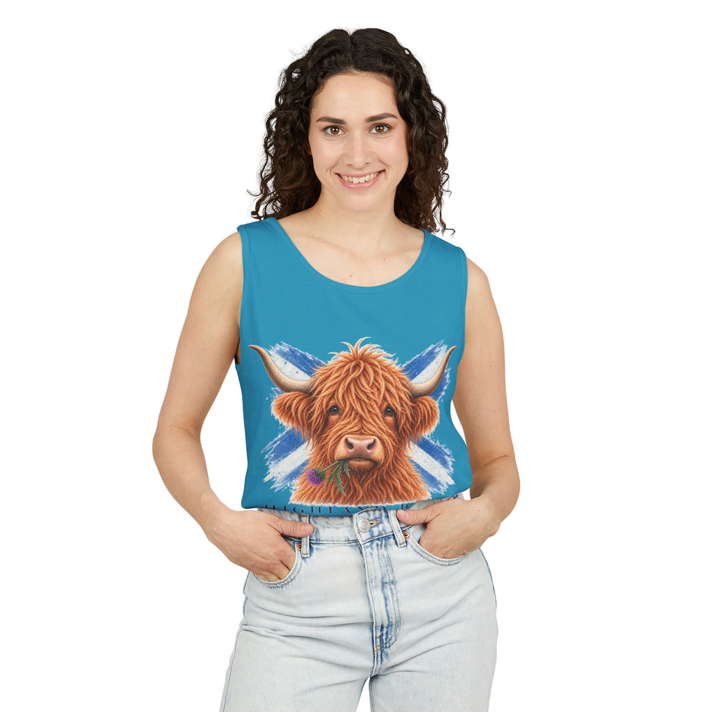 Highland Born - Scottish Cow Tank Top