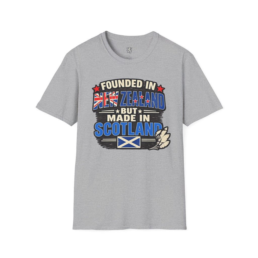 New Zealand Founded But Made in Scotland T‑Shirt