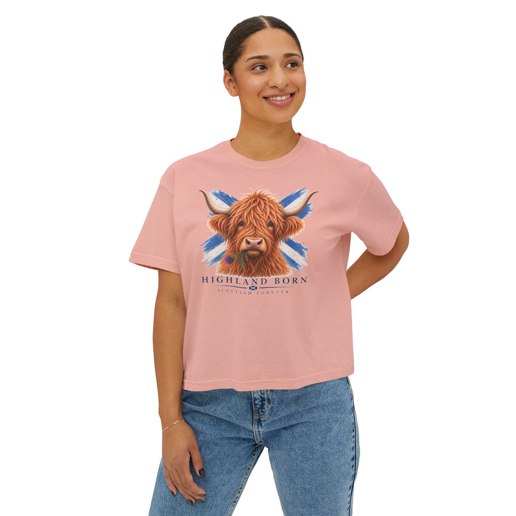 Highland Born Cow — Women's Boxy T-Shirt