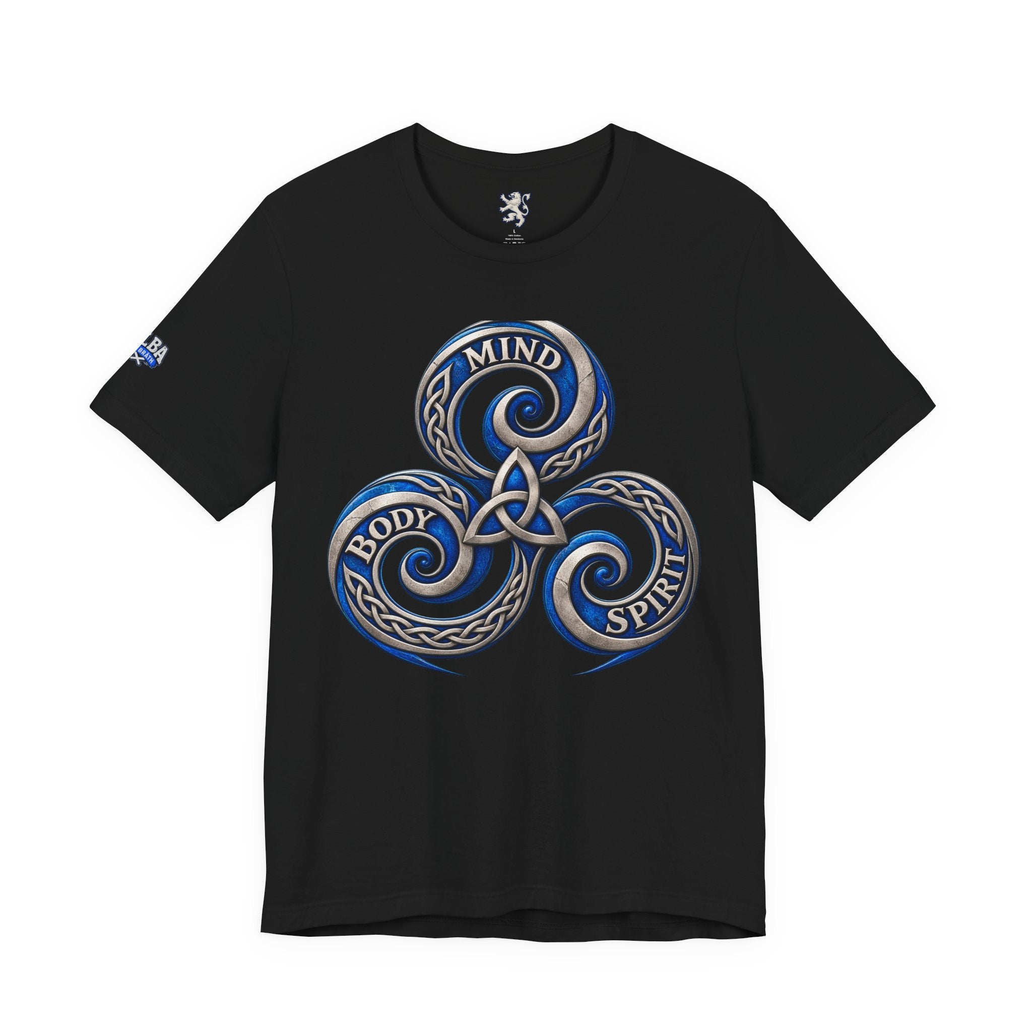 Mind Body Spirit Triskelion T-Shirt — Celtic Wellness Tee