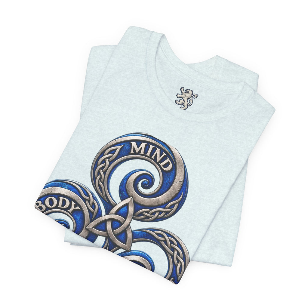 Mind Body Spirit Triskelion T-Shirt — Celtic Wellness Tee