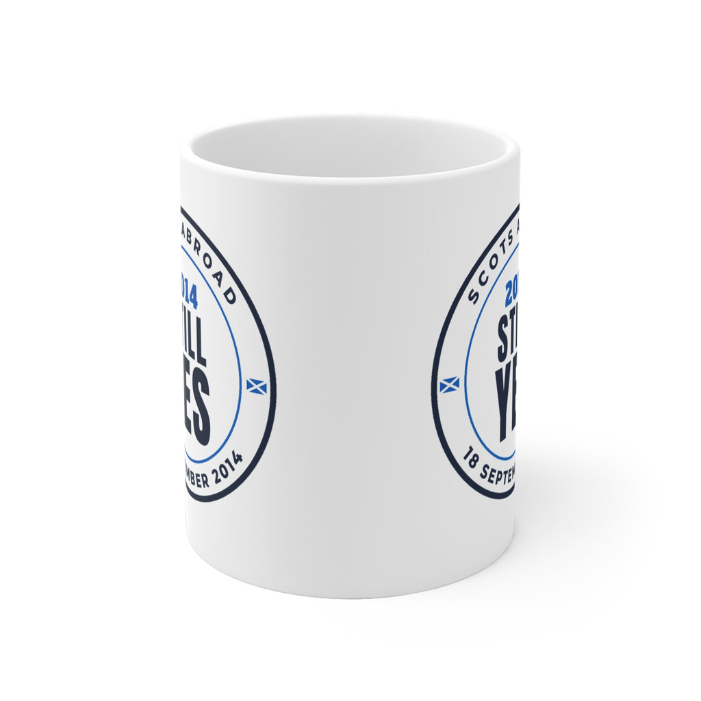"2014 Still Yes" Scottish Independence Mug (EU Shipping) | 11oz Retro Referendum Badge Mug