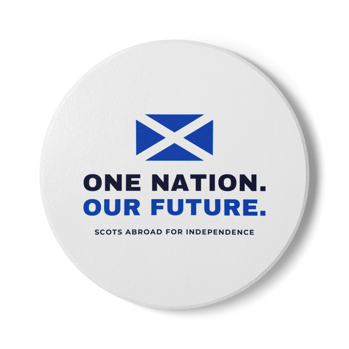 "One Nation. Our Future." Scottish Independence Coaster | Saltire Gift