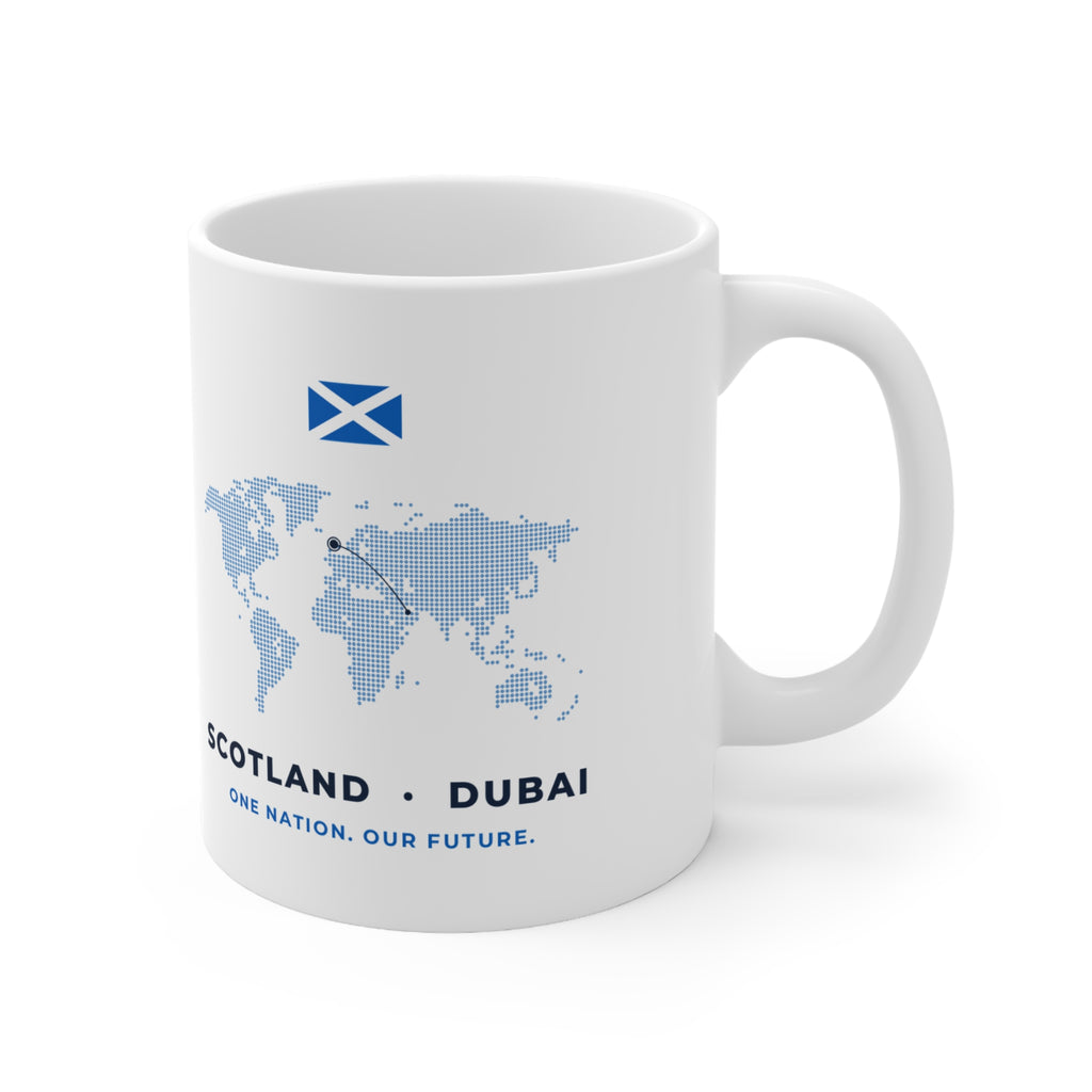 "Yes from Dubai" Scottish Independence Mug | 11oz Scots in the UAE Gift