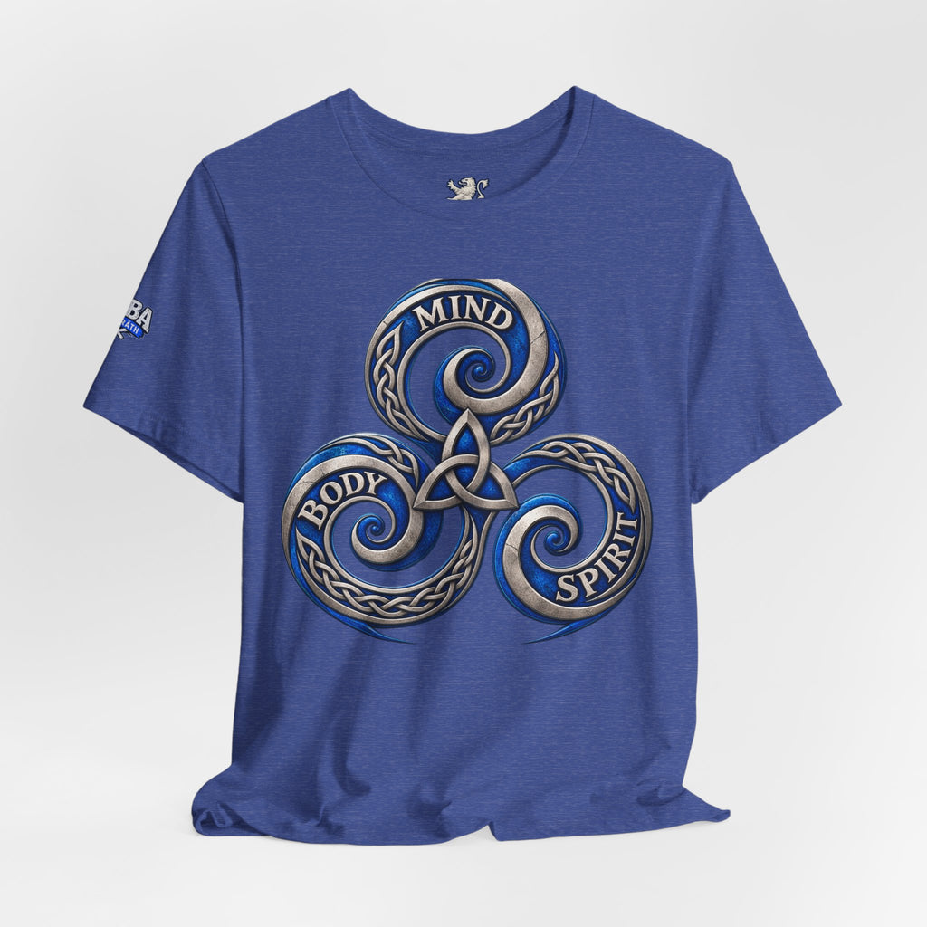 Mind Body Spirit Triskelion T-Shirt — Celtic Wellness Tee