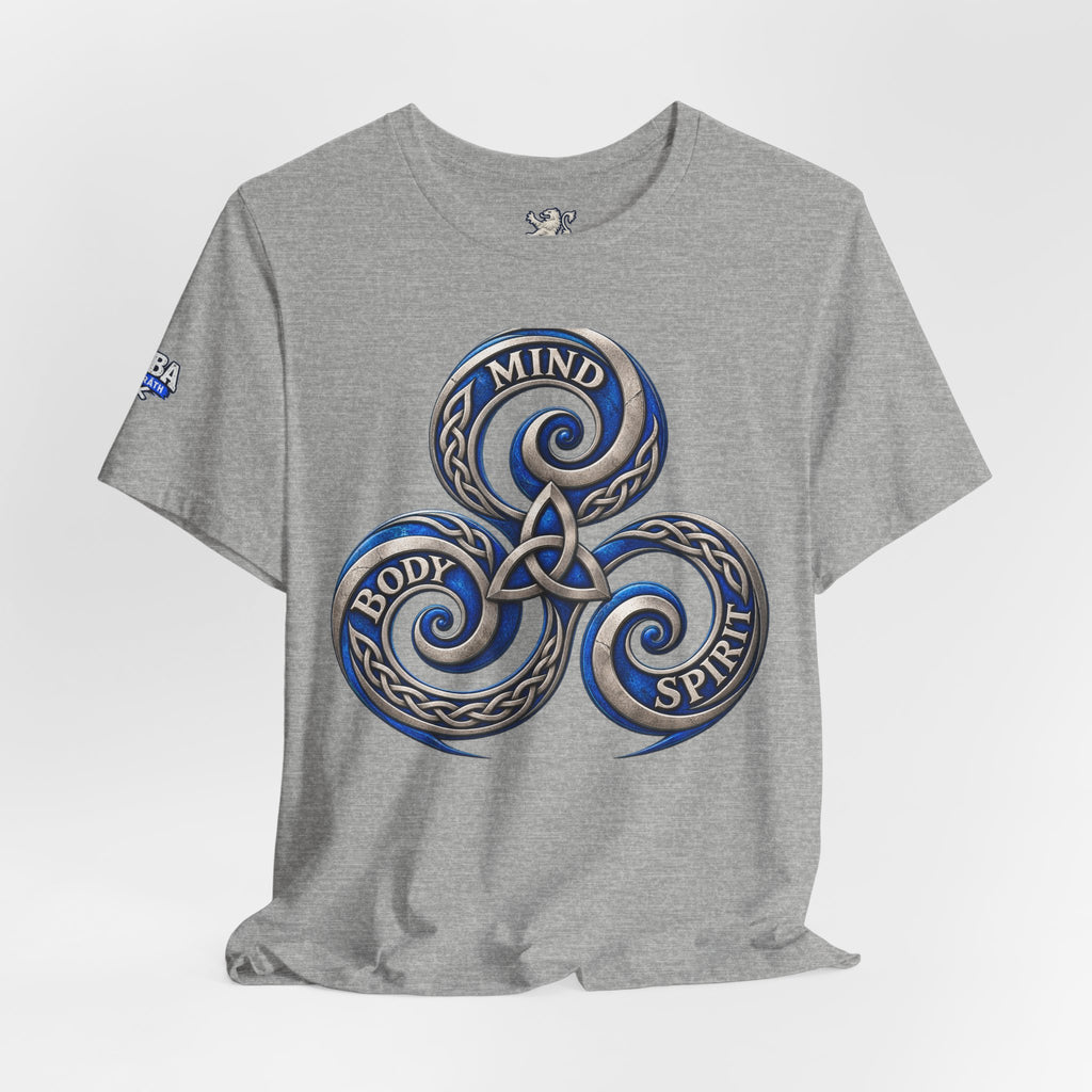 Mind Body Spirit Triskelion T-Shirt — Celtic Wellness Tee