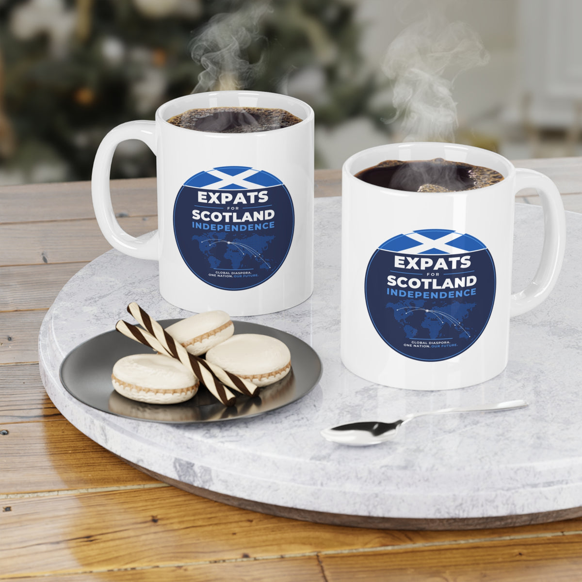 Expats for Scotland Independence Logo Mug (Asia & Middle East Shipping) | 11oz Scottish Expat Gift