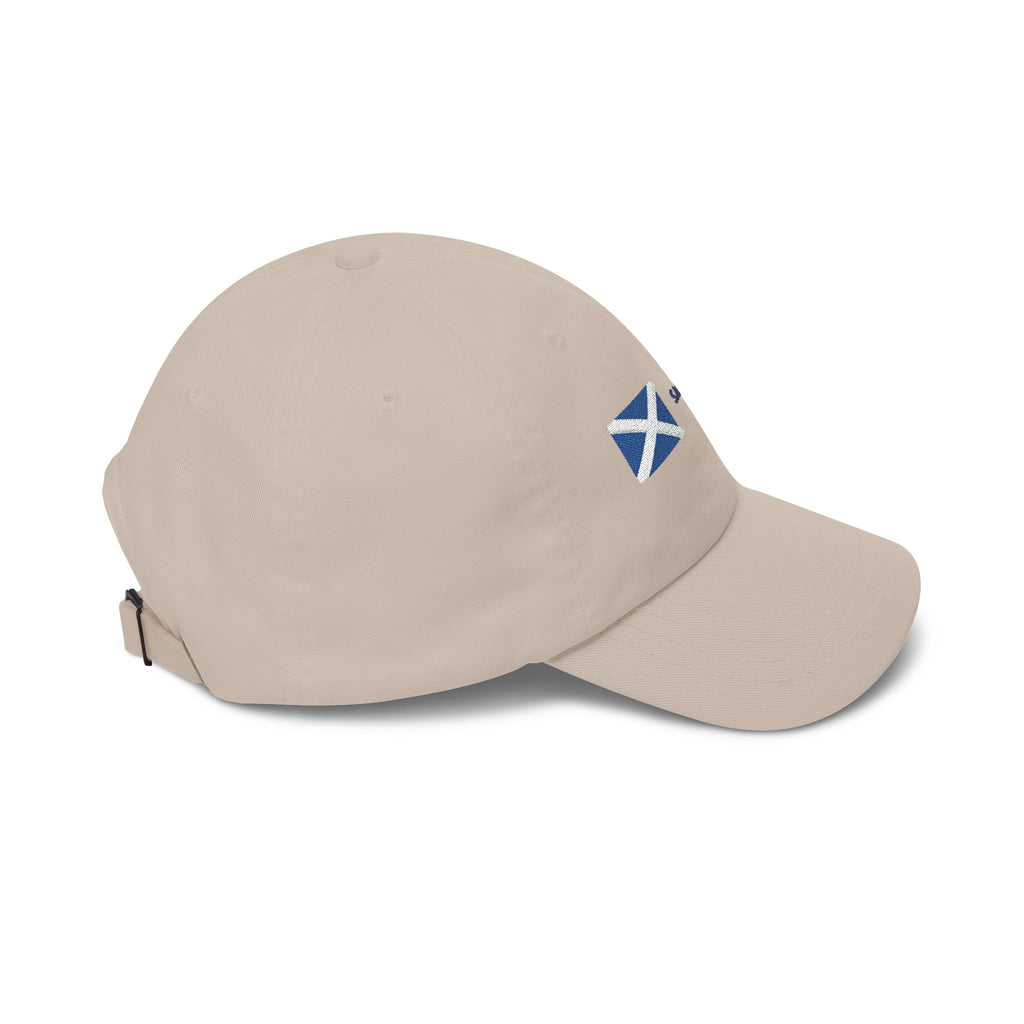 "Saor Alba" Embroidered Dad Cap | Scottish Gaelic Saltire Hat for Scots Abroad