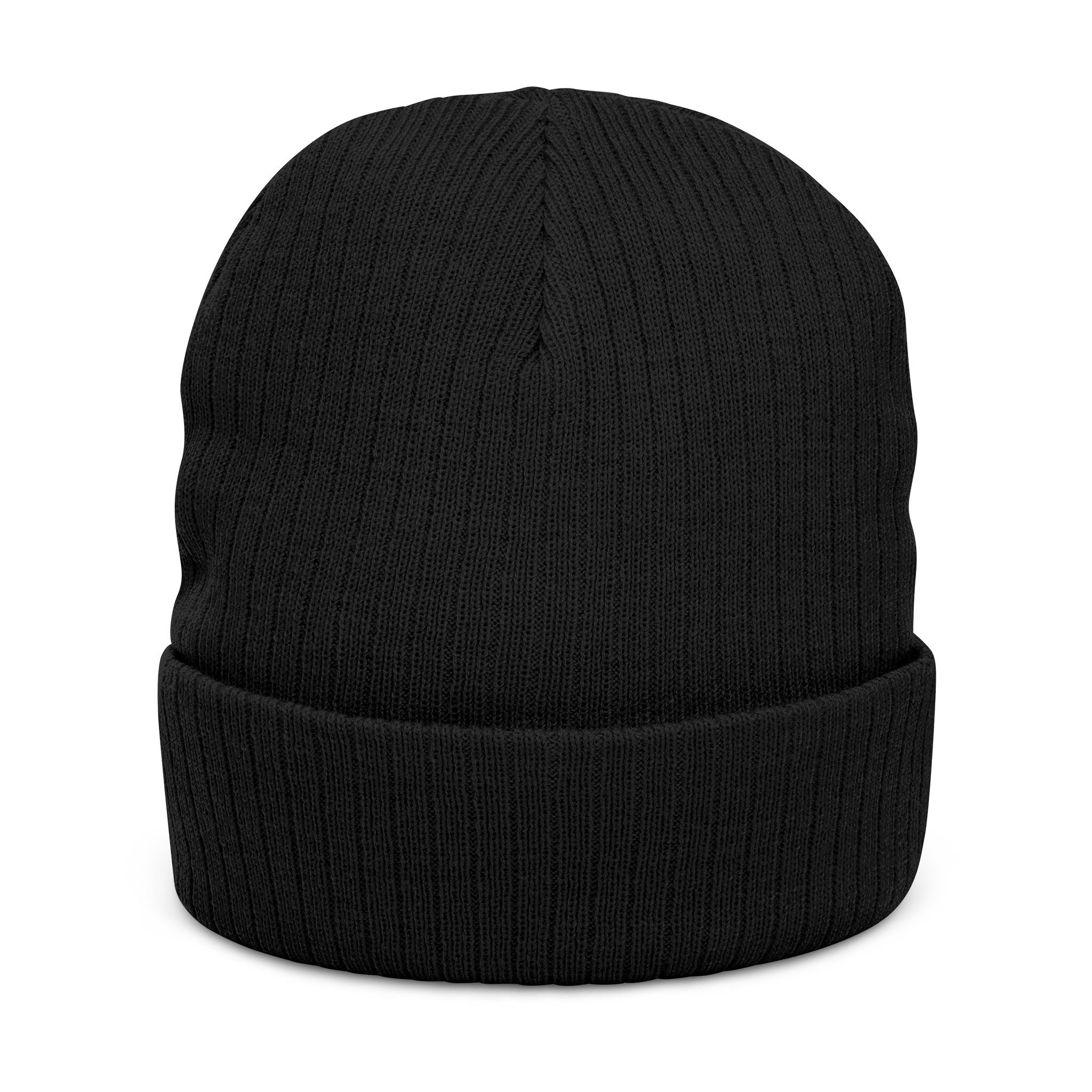Embroidered Ribbed Beanie - "ALBA Gu Bràth" Celtic Knit Hat
