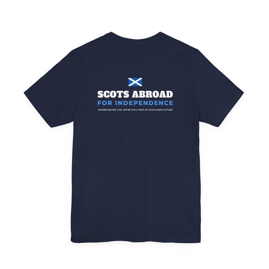 "Exiled, Not Absent" Scottish Independence T-Shirt | Scots Abroad Back Print Tee