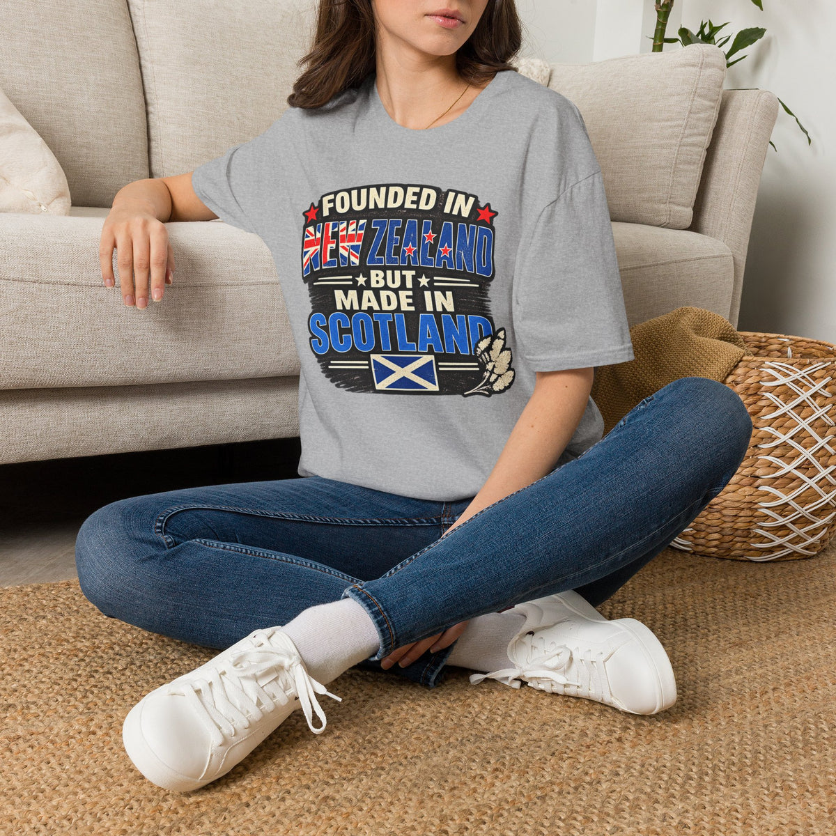 New Zealand Founded But Made in Scotland T‑Shirt