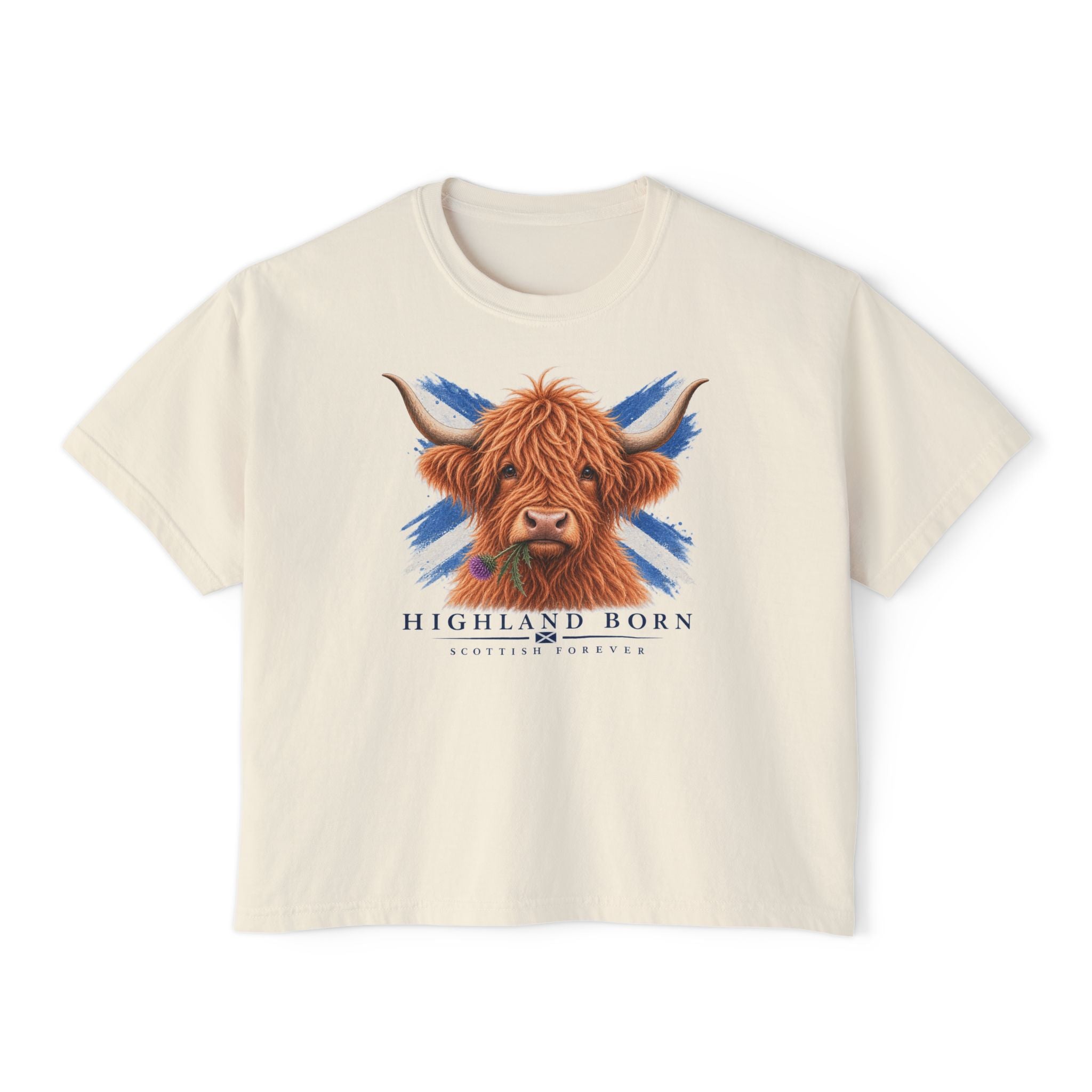 Highland Born Cow — Women's Boxy T-Shirt