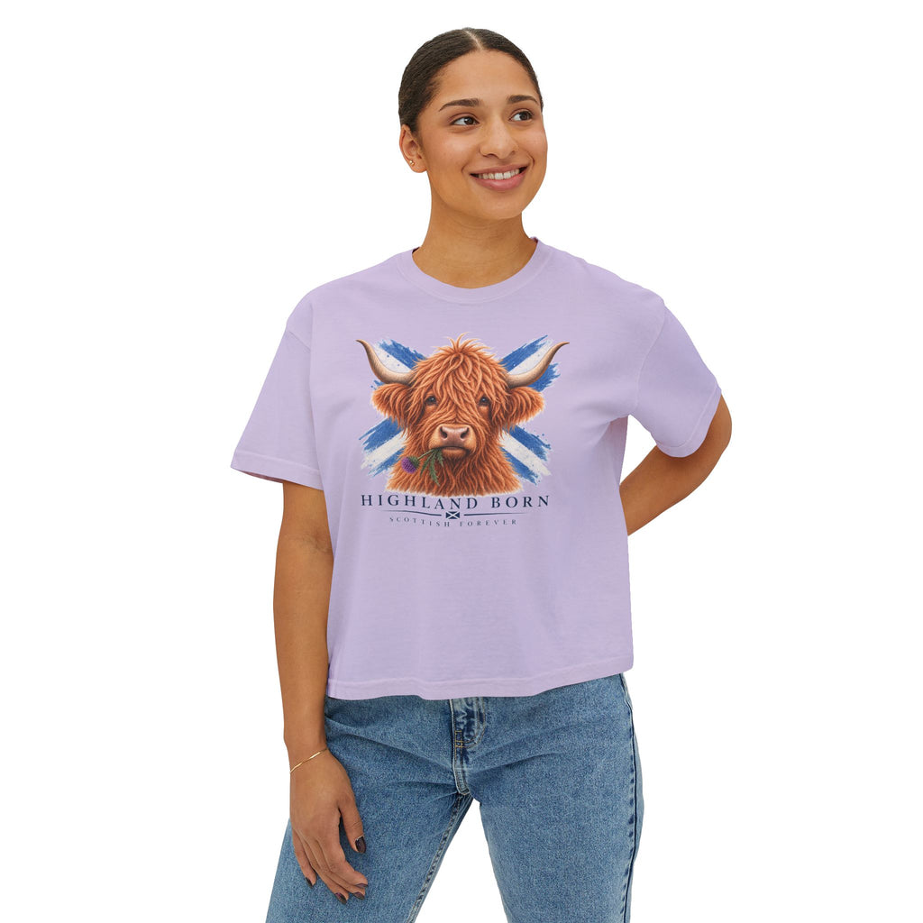 Highland Born Cow — Women's Boxy T-Shirt