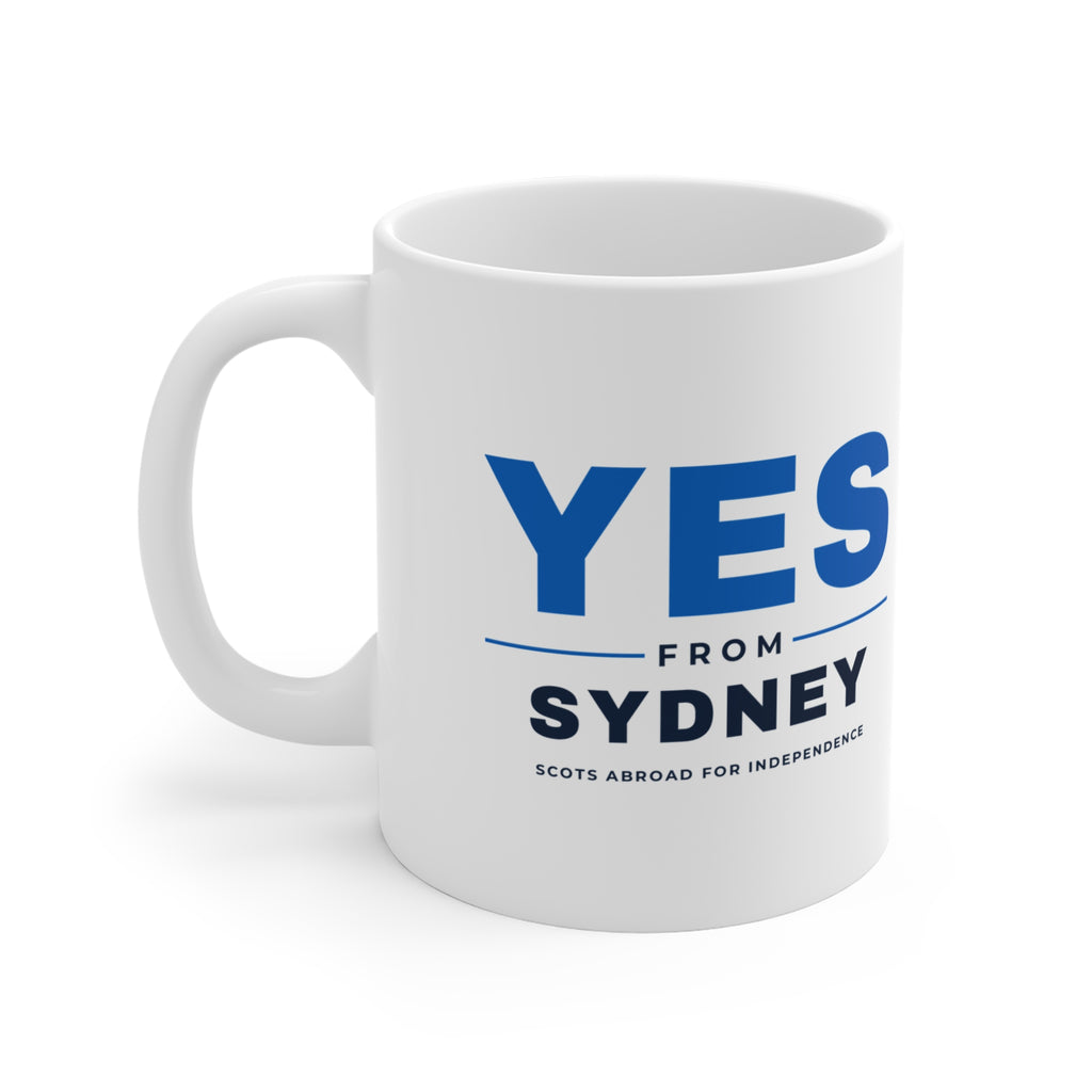 "Yes from Sydney" Scottish Independence Mug (Asia & Middle East Shipping) | 11oz Scots in Australia Gift