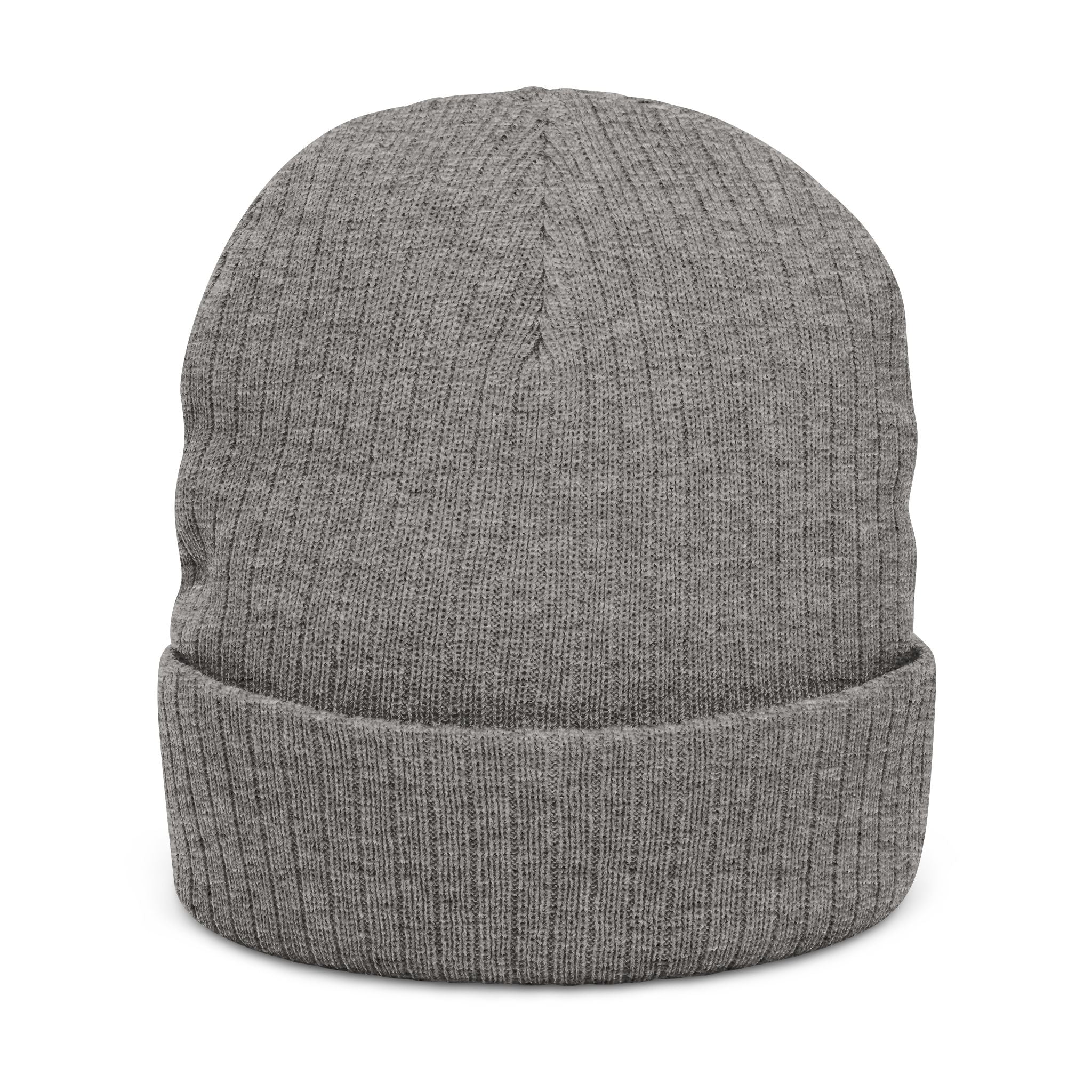 Embroidered Ribbed Beanie - "ALBA Gu Bràth" Celtic Knit Hat